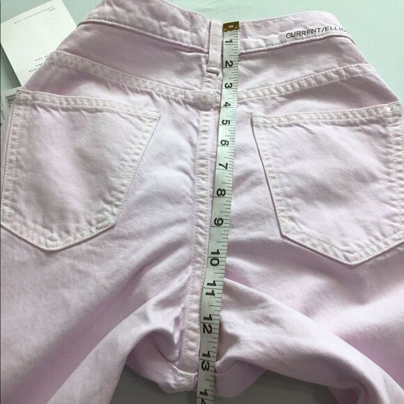 Current/Elliott Pink The Wray Mid-Rise Bell Bottom Wide Leg Jeans New Size 26 - Picture 7 of 16